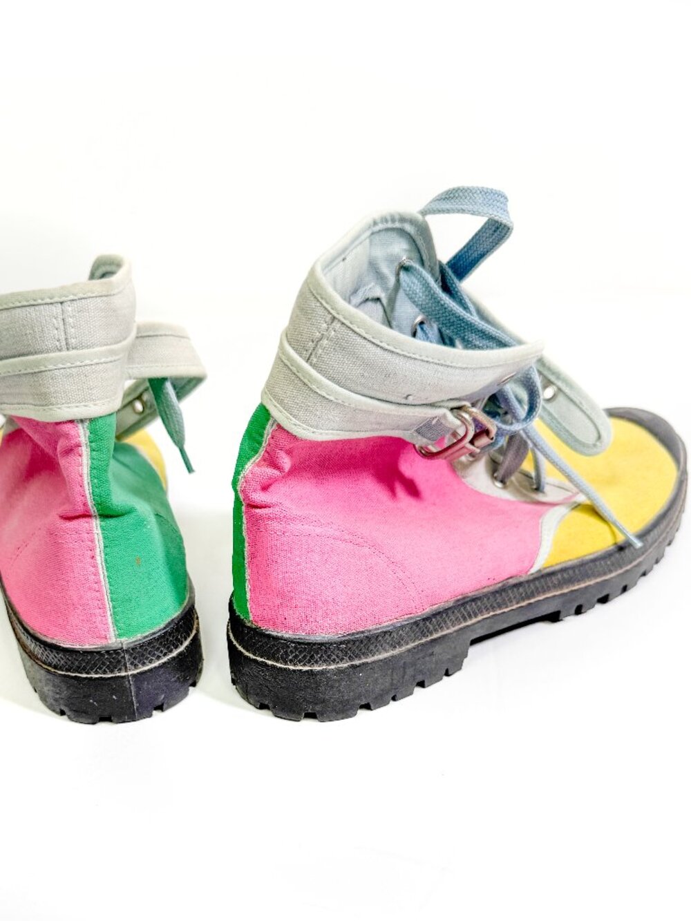 Vintage LA Underground Colorblock Platform Ankle Boots - Size 7.5